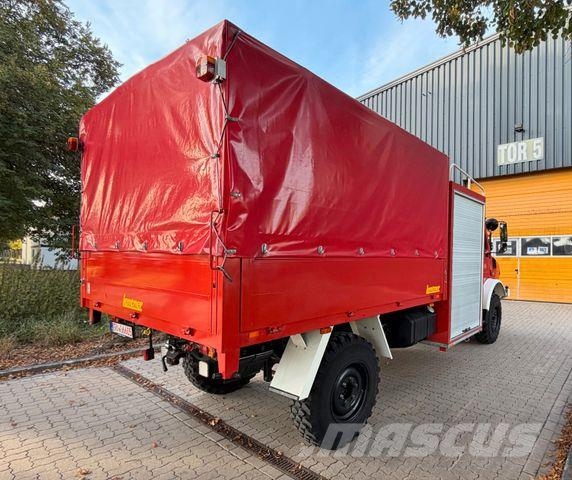 Unimog U1550 - 4x4 - Pritche-Plane - Feuerwehr - 14 TKm Pritsche & Plane