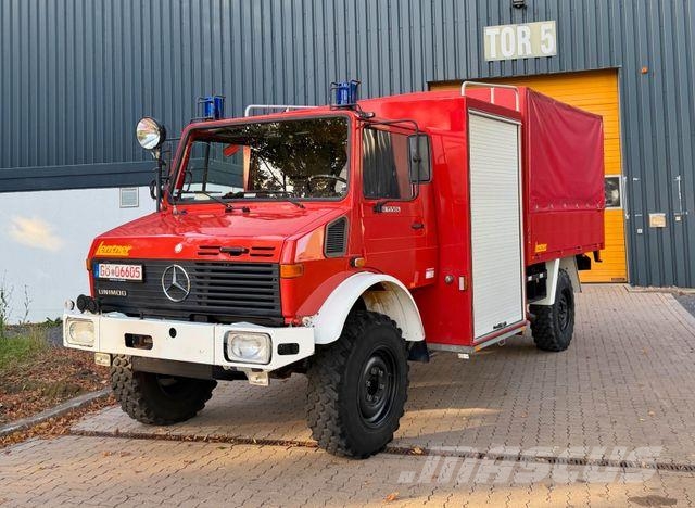 Unimog U1550 - 4x4 - Pritche-Plane - Feuerwehr - 14 TKm Pritsche & Plane