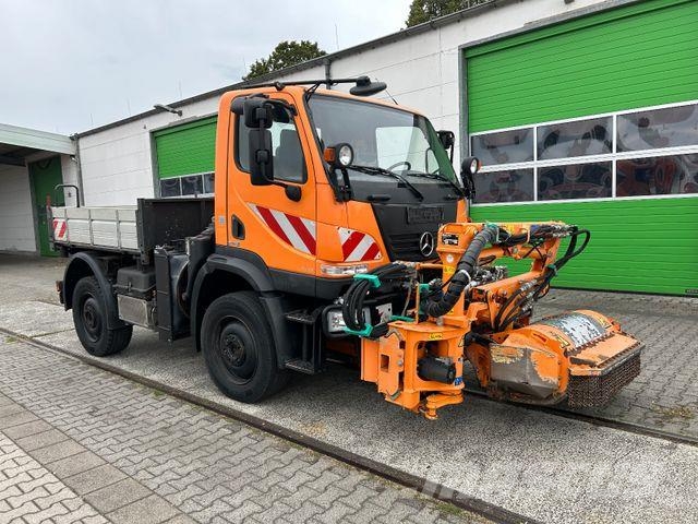 Unimog U20 / 4x4 / Kipper / Mulag Mähgerät Bañeras basculantes usadas