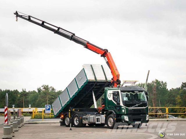 Volvo FE 320 6x2 PALFINGER PK 22002 EH Crane Kipper Tipper trucks