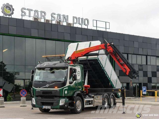 Volvo FE 320 6x2 PALFINGER PK 22002 EH Crane Kipper Tipper trucks