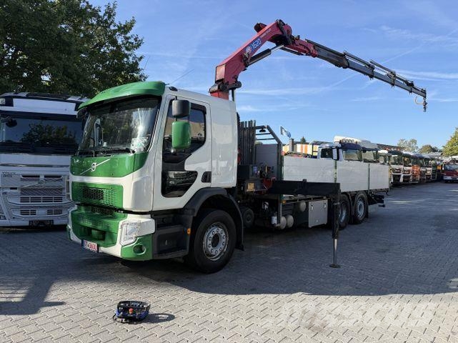 Volvo FE320 6X2 HMF 1620 K5 bis 18.50 Meter Pritschenwagen/Pritschenwagen mit Seitenklappe
