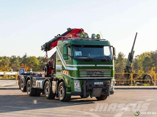 Volvo FH 440 8x2 Fassi F560AXP.26 crane cable lift Camion plateau ridelle avec grue