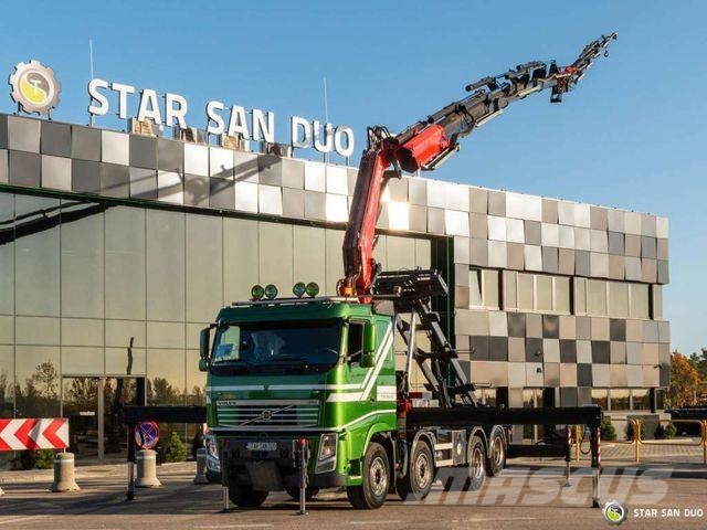 Volvo FH 440 8x2 Fassi F560AXP.26 crane cable lift Camion plateau ridelle avec grue