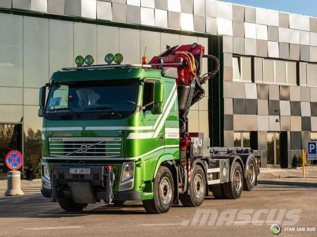 Volvo FH 440 8x2 Fassi F560AXP.26 crane cable lift Camion plateau ridelle avec grue