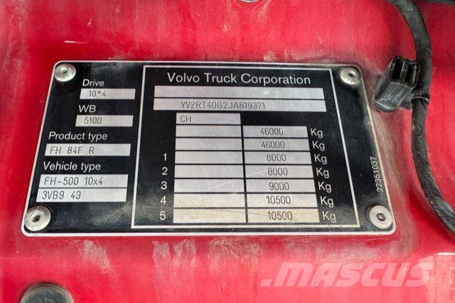 Volvo FH-500 10x4 Schwarzmüller 19m3 Damperli kamyonlar