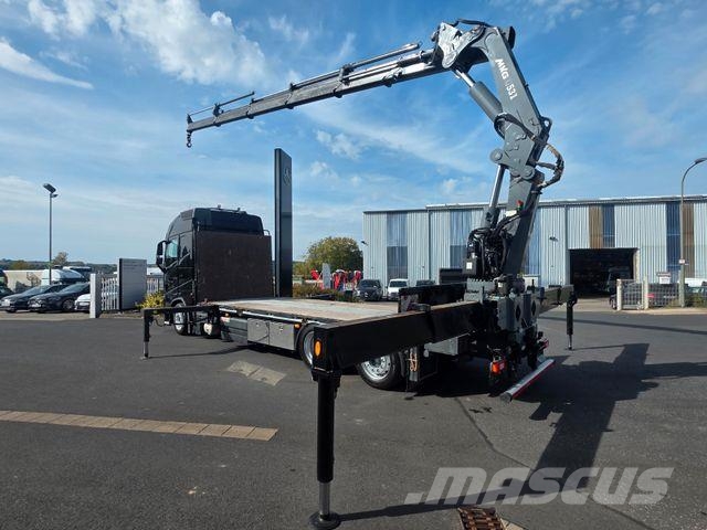 Volvo FH 500 6x2 Heckkran MKG HLK 531 HP a5 Funk Platformas/izkraušana no sāniem