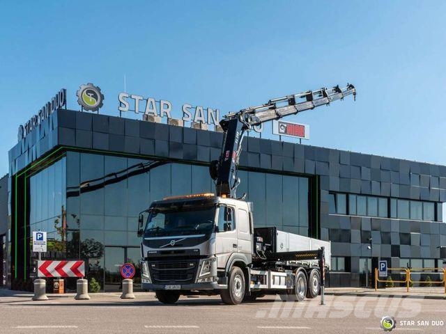 Volvo FM 450 6x2 HIAB 288 E-6 HIPRO Crane Grab Tipper Araç üzeri vinçler
