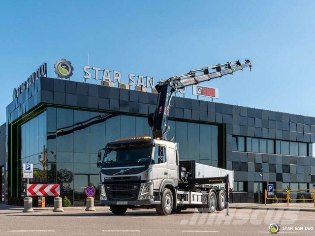 Volvo FM 450 6x2 HIAB 288 E-6 HIPRO Crane Grab Tipper Damperli kamyonlar