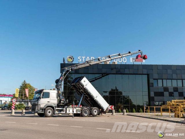 Volvo FM 450 6x2 HIAB 288 E-6 HIPRO Crane Grab Tipper Damperli kamyonlar