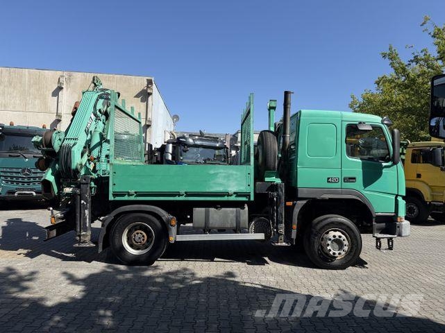 Volvo FM12 420 4X4 Kran MKG 300 bis 24 Meter Φορτηγά Kαρότσα με ανοιγόμενα πλαϊνά