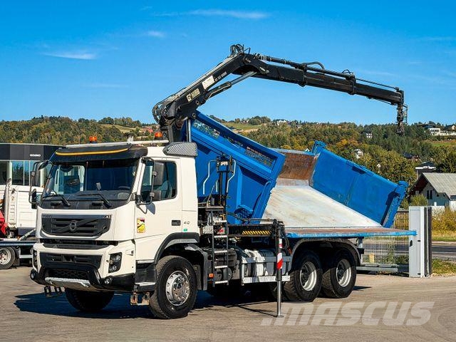 Volvo FMX 410 Kipper 5,00 m HIAB 122 HIDUO FUNK * 6x4 Camiones grúa