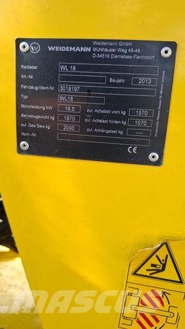 Wacker WL 18/20 org 1650 Std gute Bereifung Top Zustand لوادر ذات جرافات عكسية