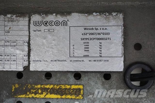 Wecon TANDEM / DŁ. 6,5 M / PRZEJAZDOWA / 16 PALET Тентовані причепи