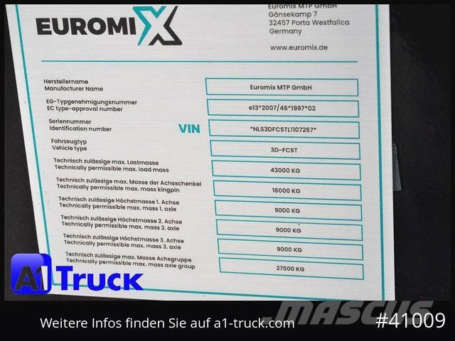Wielton Euromix ca 24m³ Stahl, Lift SAF, Tageszulassun نصف مقطورات قلابة