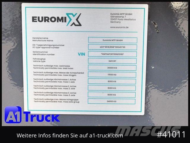 Wielton Euromix ca 24m³ Stahl, Liftachse SAF, NEU Zusta Tipper semi-trailers