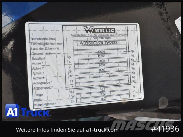Willig 30m³ Alu, Pumpe Gülle 4920 Kg. نصف مقطورات مقطورة