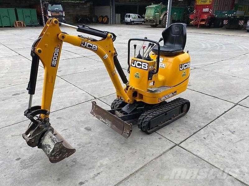 JCB 8008 Morain & 3 godets Excavadoras sobre orugas