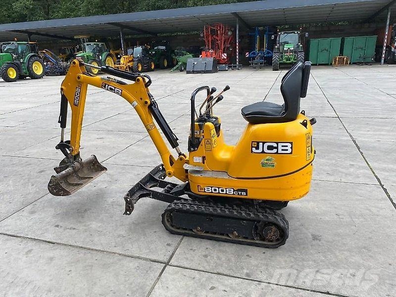 JCB 8008 Morain & 3 godets Excavadoras sobre orugas