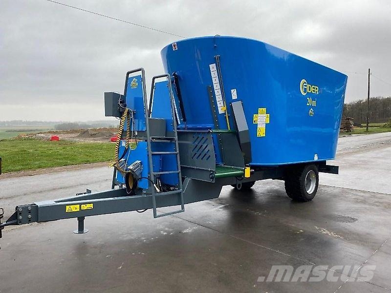 Zamet Mixer Wagon Fider Fider 2 Vis 20m³ Söödajagajad/mikserid