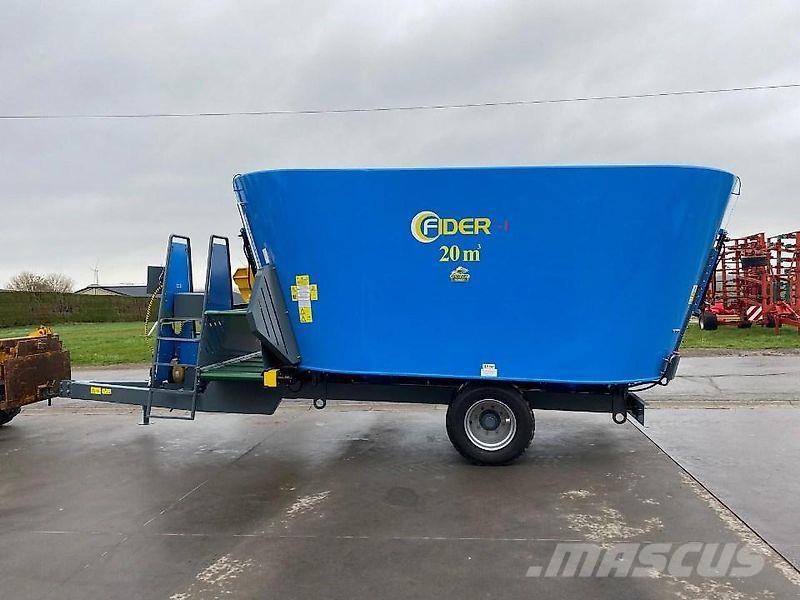 Zamet Mixer Wagon Fider Fider 2 Vis 20m³ Söödajagajad/mikserid