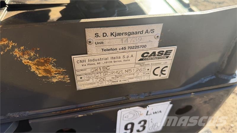 CASE CX18C KUN KØRT 808 timer Міні-екскаватори < 7т