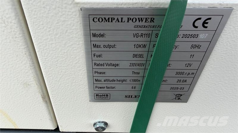 Compal Power VG-R110 11 KVA Støjsvag Diesel Genera Andre generatorer