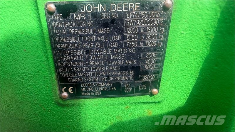 John Deere 7930 M. Frontlift, TLS affjedret foraksel, Front P Tractores
