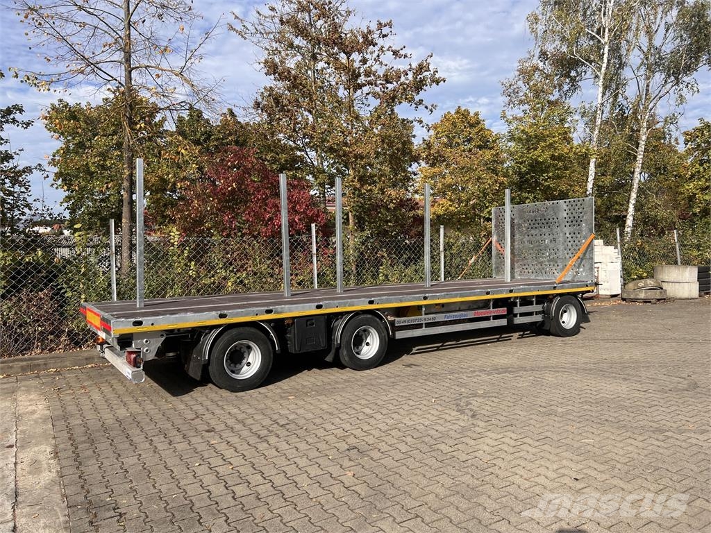 Möslein T 3 Plato 10 m 3 Achs Jumbo- Plato- Anhänger 10 m Plataforma plana/laterales abatibles
