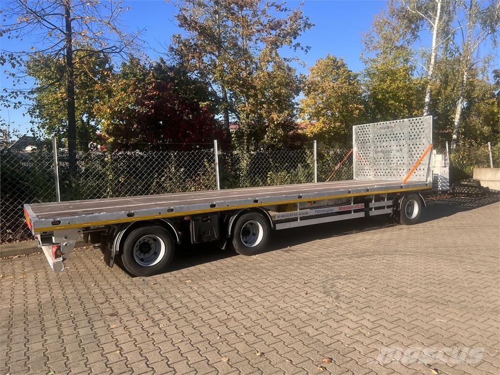 Möslein T 3 Plato 10 m 3 Achs Jumbo- Plato- Anhänger 10 m Plataforma plana/laterales abatibles