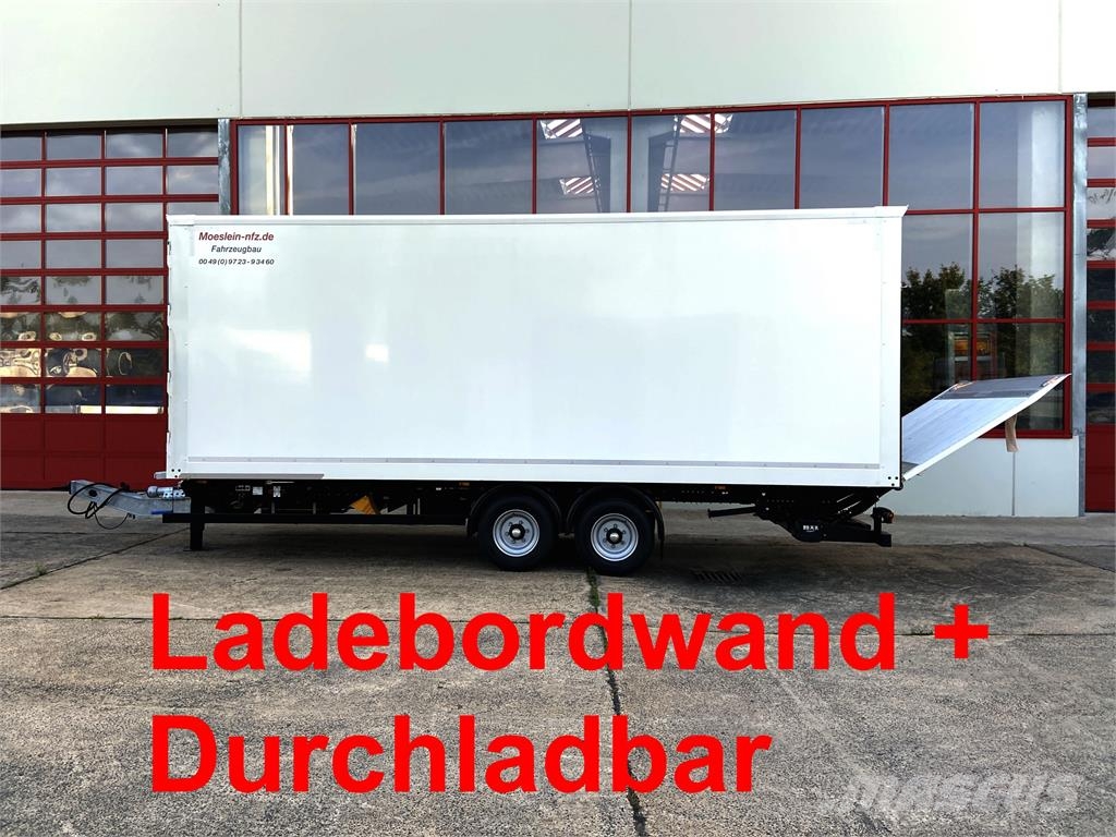 Möslein TK0105D-L Weiß Tandem Koffer, Ladebordwand 1,5 t Gesloten opbouw trailers