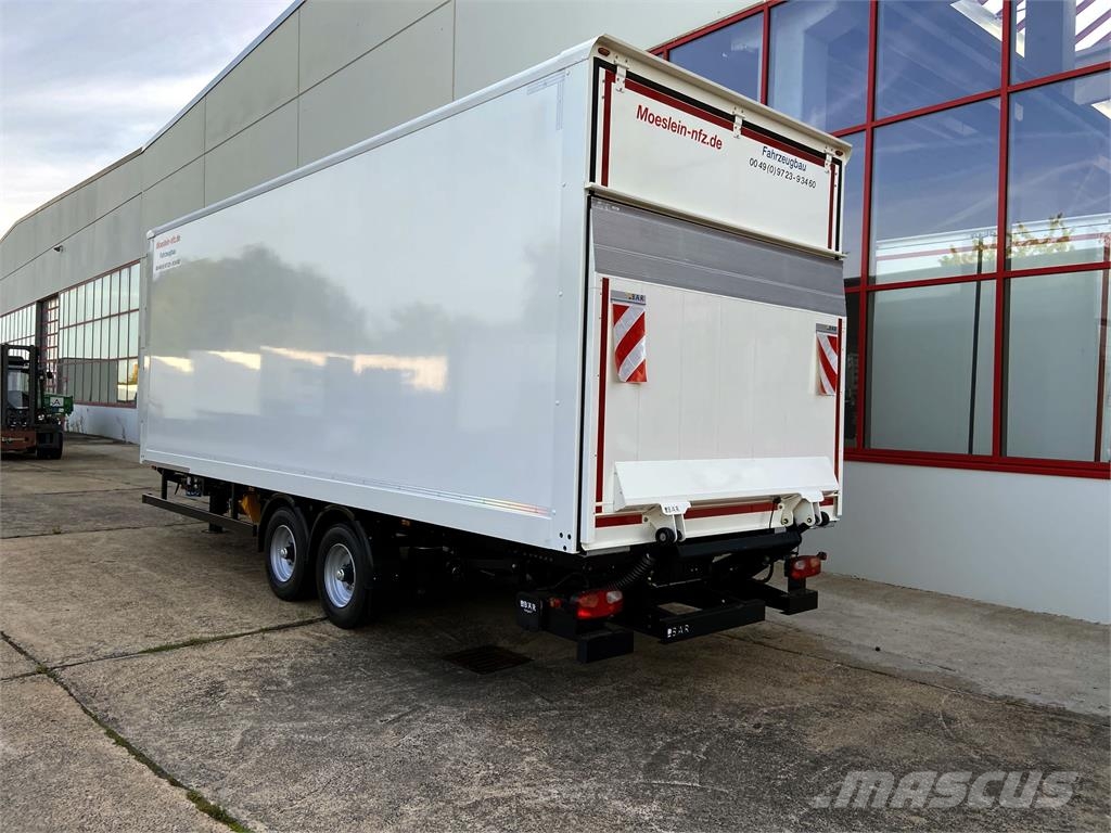 Möslein TK0105D-L Weiß Tandem Koffer, Ladebordwand 1,5 t Gesloten opbouw trailers