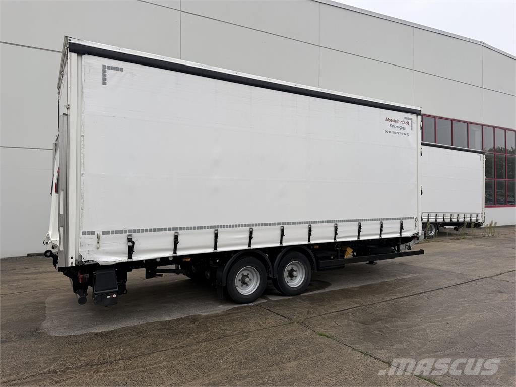 Möslein TPS 105 D-L Planenanhänger Ladebordwand + Durchla Remolques de caja de lona