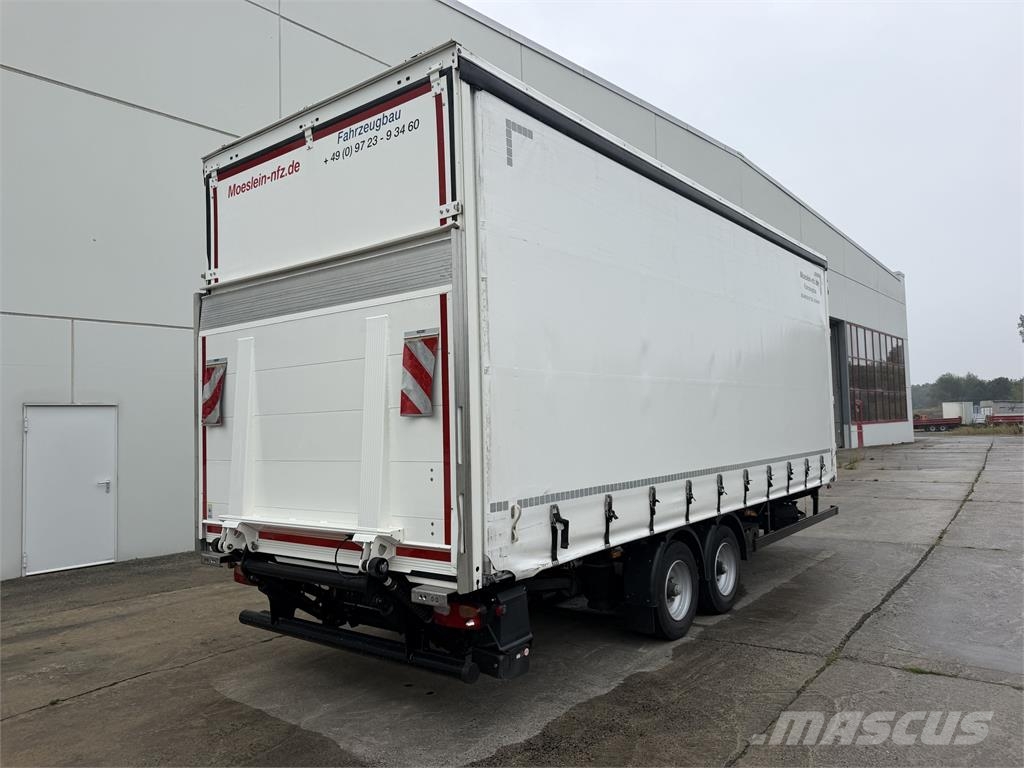 Möslein TPS 105 D-L Planenanhänger Ladebordwand + Durchla Remolques de caja de lona