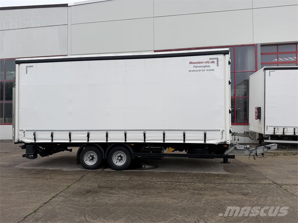 Möslein TPS 105 D-L Planenanhänger Ladebordwand + Durchla Remolques de caja de lona