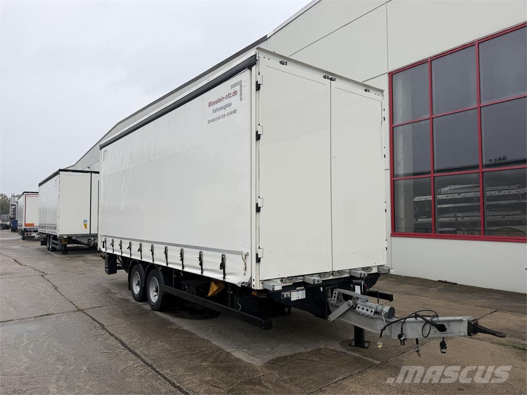 Möslein TPS 105 D-L Planenanhänger Ladebordwand + Durchla Remolques de caja de lona