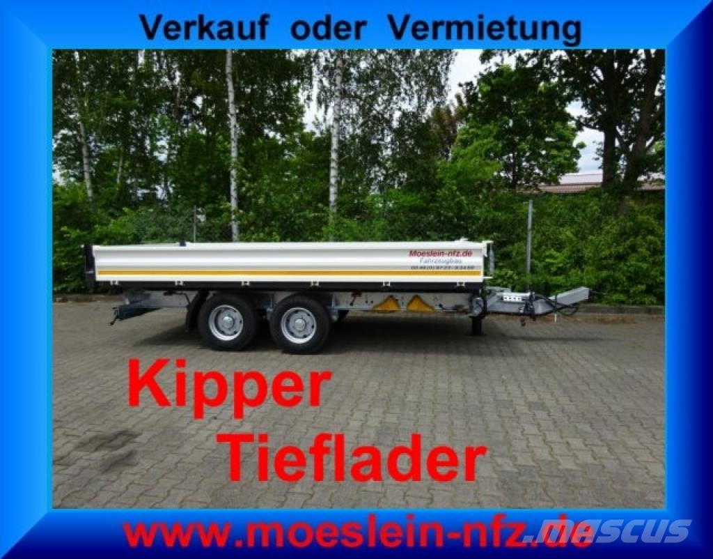 Möslein TTD 11 Weiß neuer Tandem 3- Seitenkipper Tieflade Pašizgāzējs