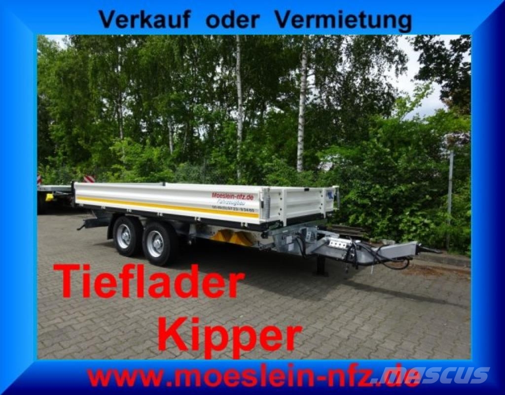 Möslein TTD 13 Weiß 13 t Tandem 3- Seitenkipper Tieflader Ανατρεπόμενες ρυμούλκες
