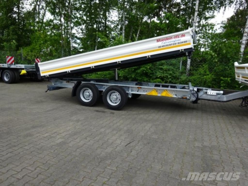 Möslein TTD11 weiß neuer Tandem 3- Seitenkipper Tieflader Sklápěcí přívěsy