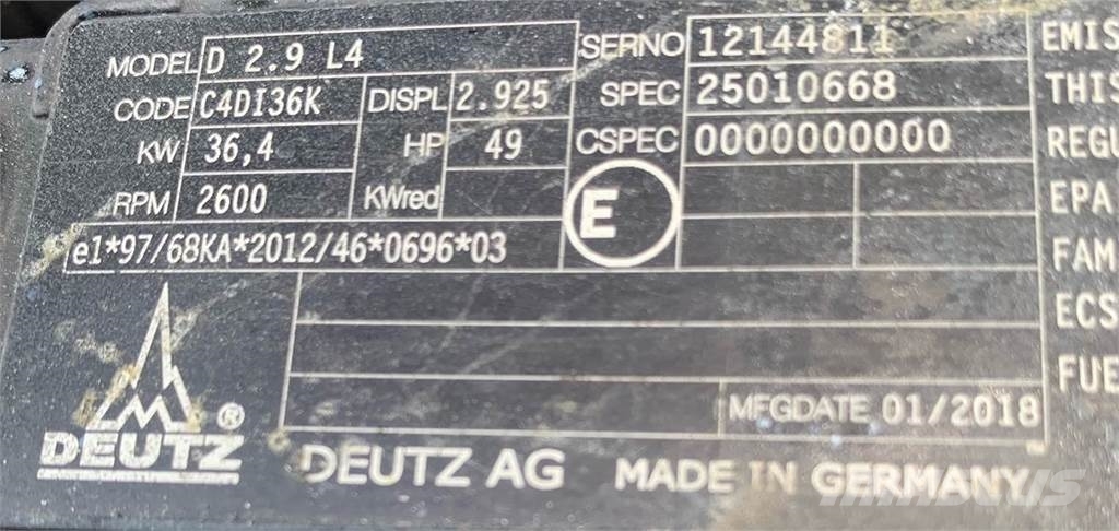 Deutz D2.9L4 Mootorid