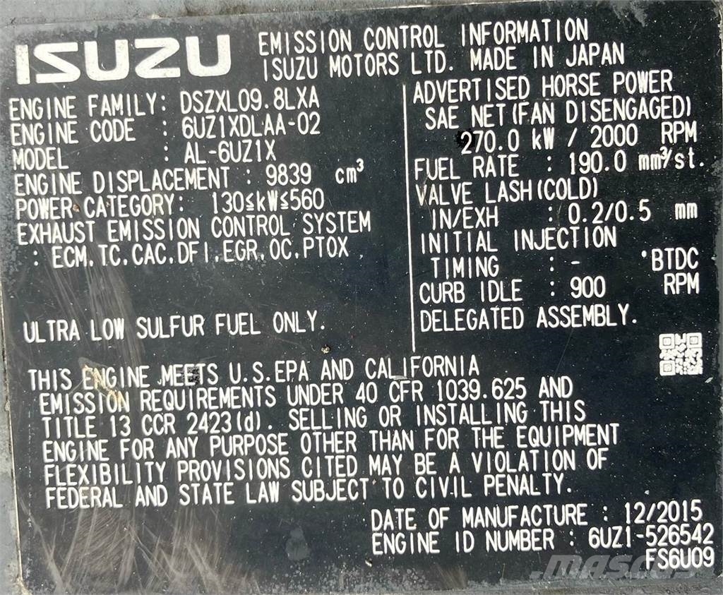 Isuzu AL-6UZ1X 엔진