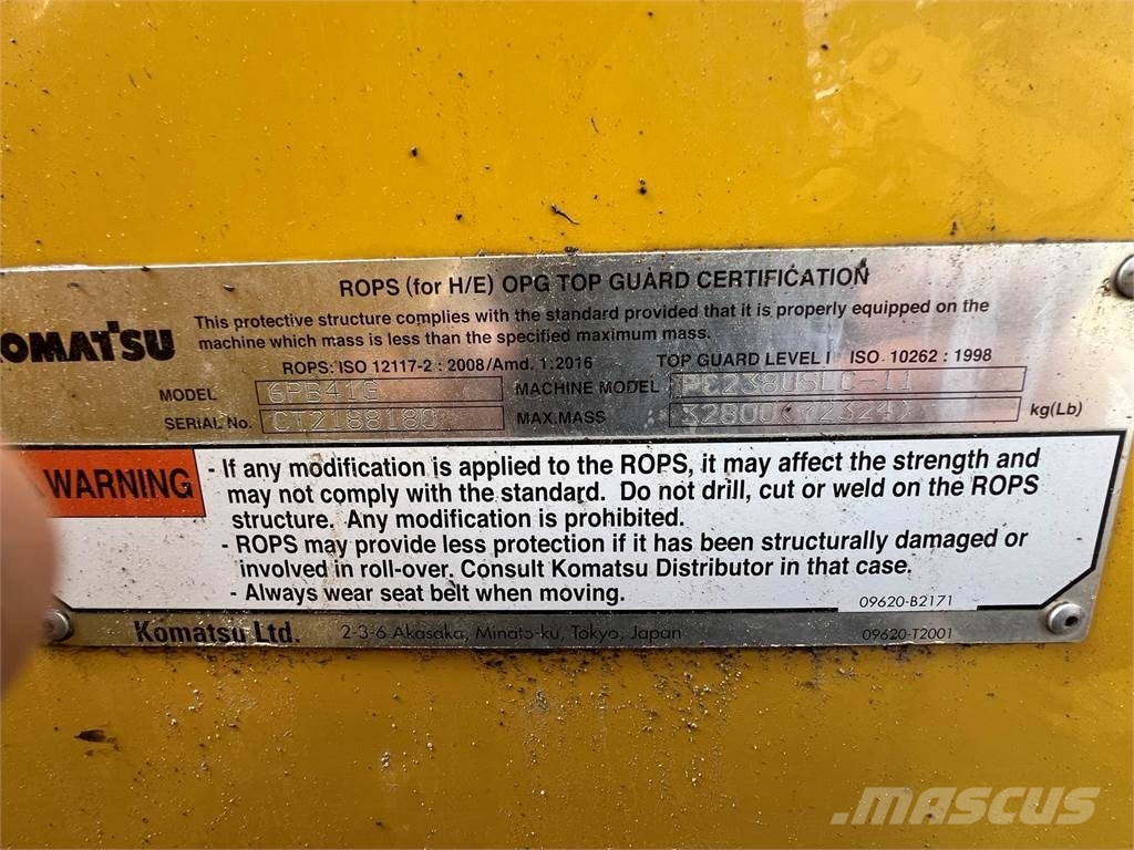 Komatsu PC238USLC-11 Εκσκαφείς με ερπύστριες