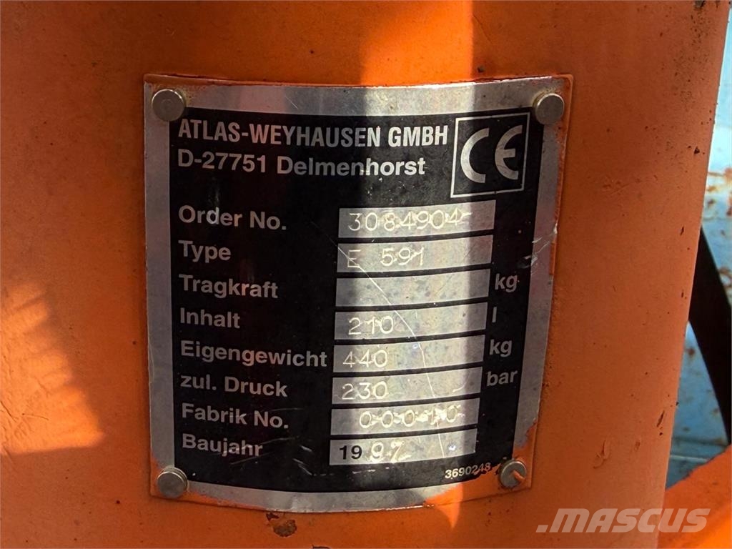 Atlas Abrollcontainer mit Kran AK100.1 - 12,1m Plattformar