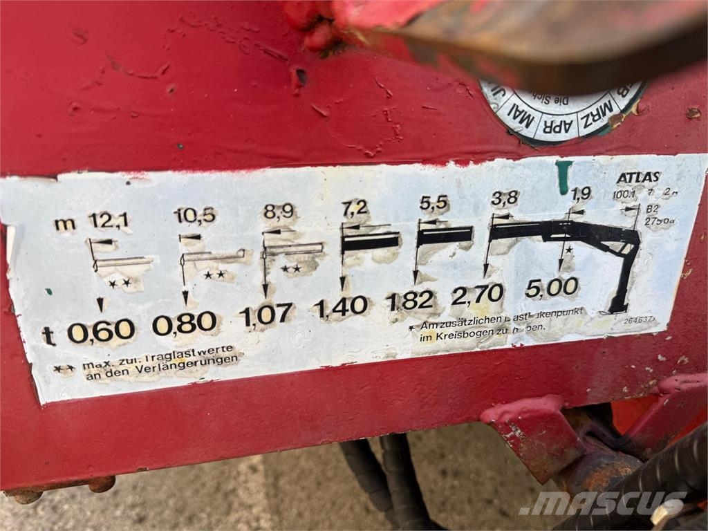 Atlas Abrollcontainer mit Kran AK100.1 - 12,1m Plattformar