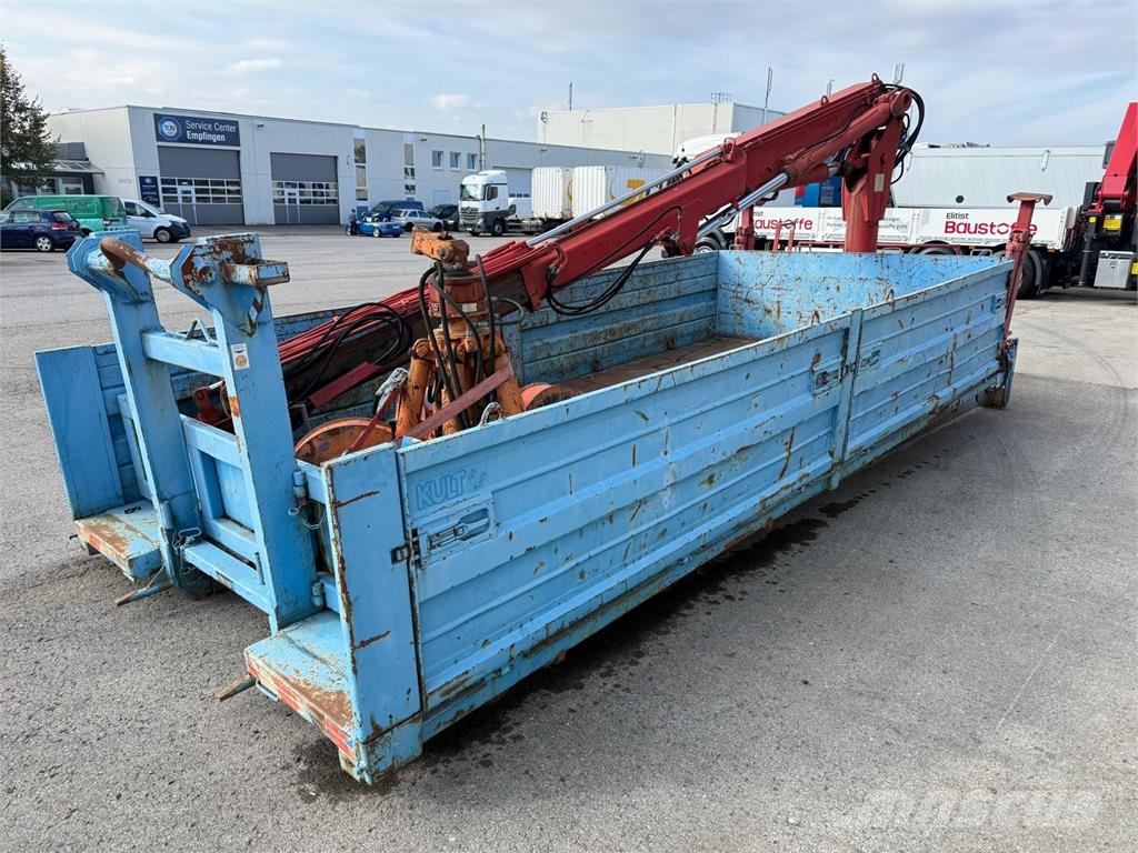 Atlas Abrollcontainer mit Kran AK100.1 - 12,1m Plattformar