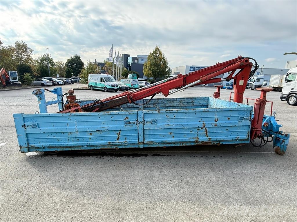 Atlas Abrollcontainer mit Kran AK100.1 - 12,1m Plattformar