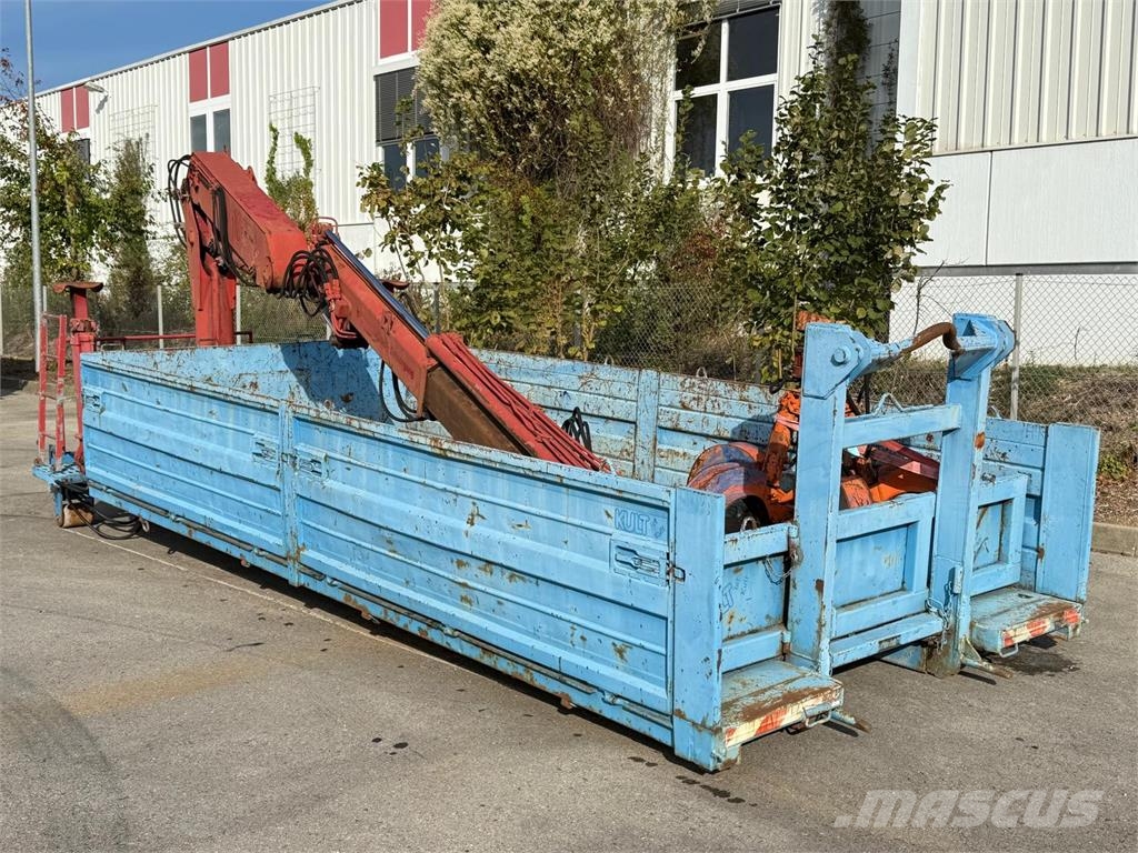 Atlas Abrollcontainer mit Kran AK100.1 - 12,1m Plattformar