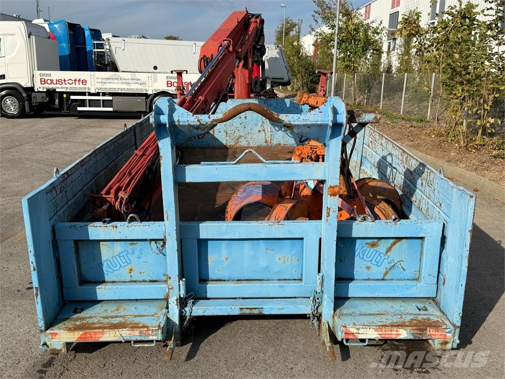 Atlas Abrollcontainer mit Kran AK100.1 - 12,1m Plattformar