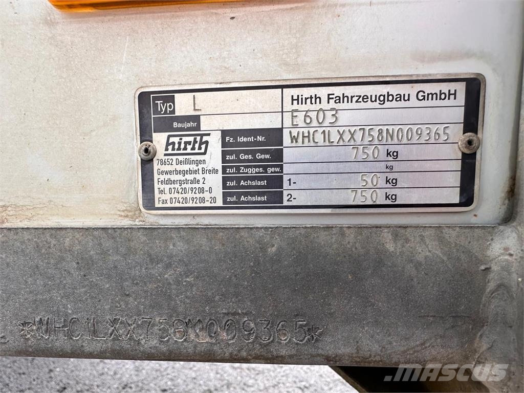  Hirth  E603 PKW- Anhänger mit Durchlade! -TOP- Auto prikolice