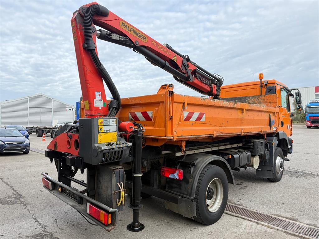 MAN TGM 13.240 4x4 3-S-Kipper Palfinger Kran PK9001 Kipper